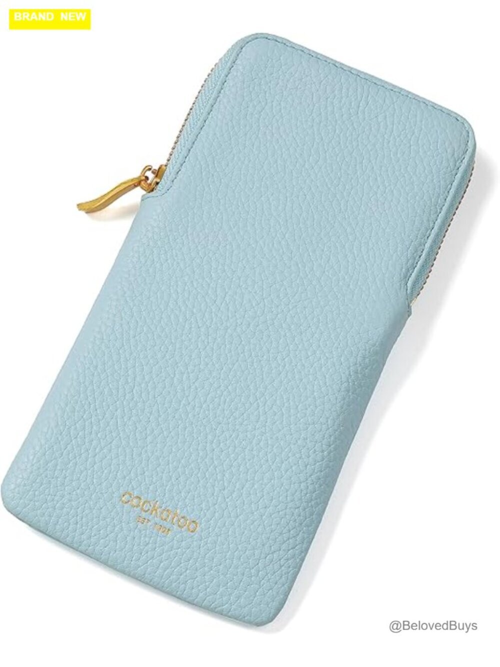 Genuine Leather Eyeglass Case Zipper Pouch for Sunglasses